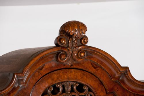fig 2. A Quality Burr Walnut Bombay Display Cabinet