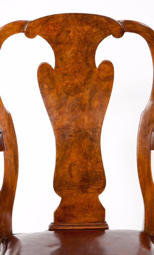 fig 8. Fine Set of 8 Burr Walnut QA Dining Chairs