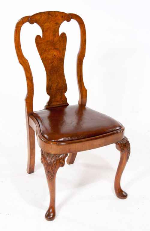 fig 11. Fine Set of 8 Burr Walnut QA Dining Chairs