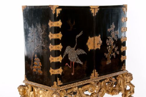 fig 7. Magnificent 17th Century Japanned Collectors Cabinet On Stand