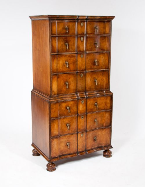 Wonderful Shaped Antique Walnut Chest on Chest