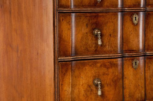 fig 2. Wonderful Shaped Antique Walnut Chest on Chest