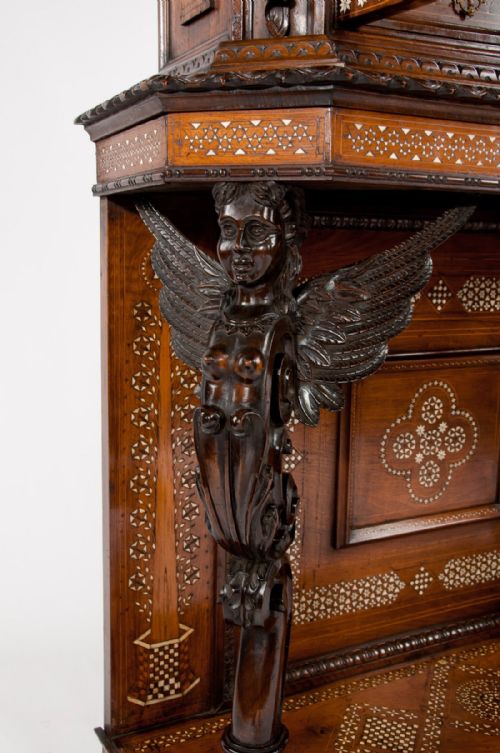 fig 3. An Exceptional Italian Walnut Inlaid Cabinet