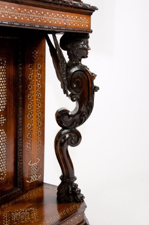 fig 7. An Exceptional Italian Walnut Inlaid Cabinet