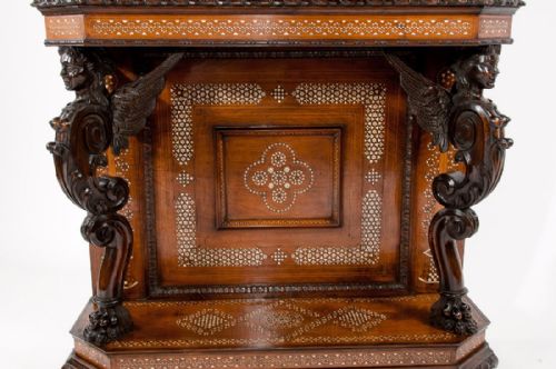fig 8. An Exceptional Italian Walnut Inlaid Cabinet