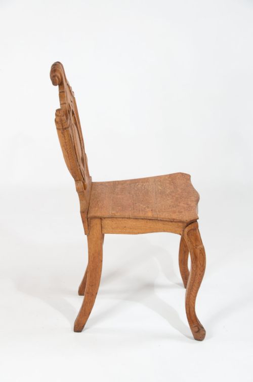 fig 8. A pair of Victorian Oak Hall Chairs