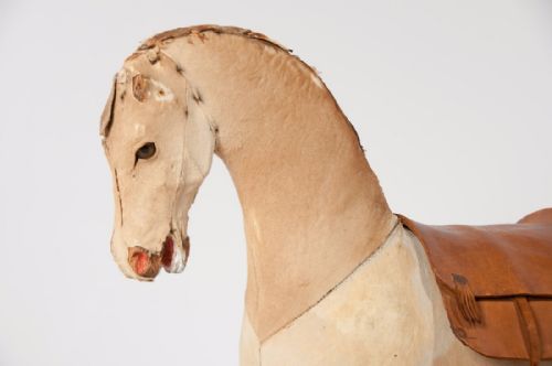 fig 3. Antique Victorian Rocking Horse on Oak Base
