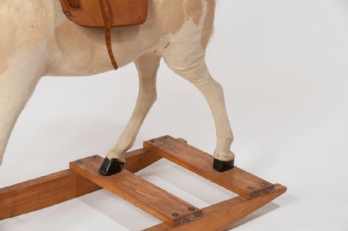 fig 6. Antique Victorian Rocking Horse on Oak Base