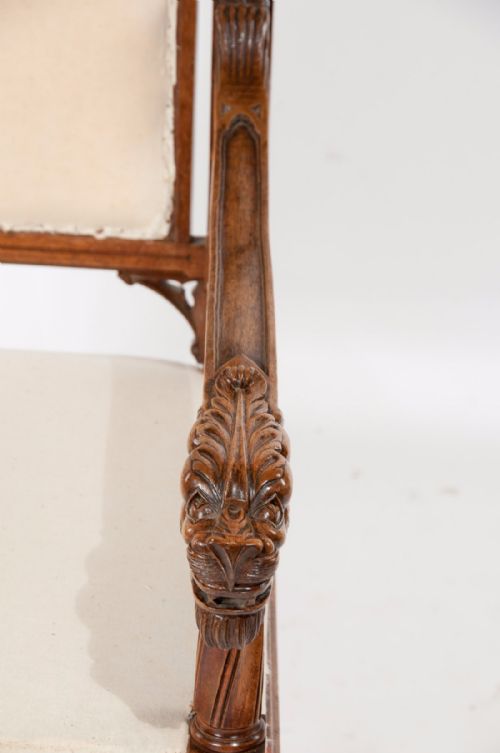 fig 7. Fine Pair of Antique Walnut Gothic Armchairs