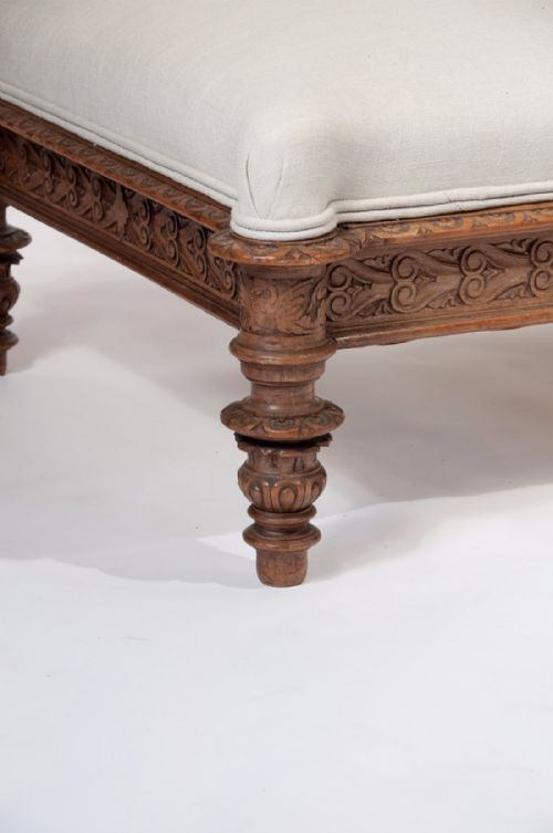 fig 1. Stunning 19th Century Walnut Italian Chaise Longue