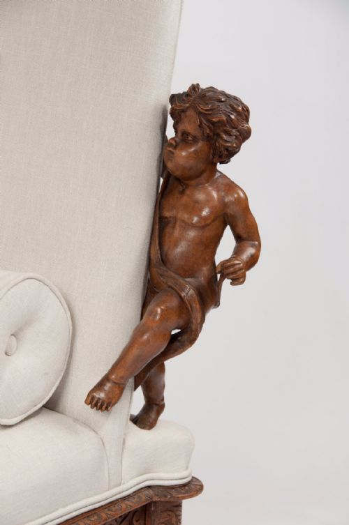 fig 4. Stunning 19th Century Walnut Italian Chaise Longue