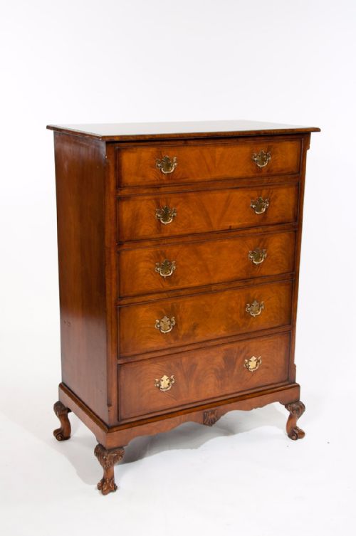A Good Antique Walnut Tall Chest of Drawers