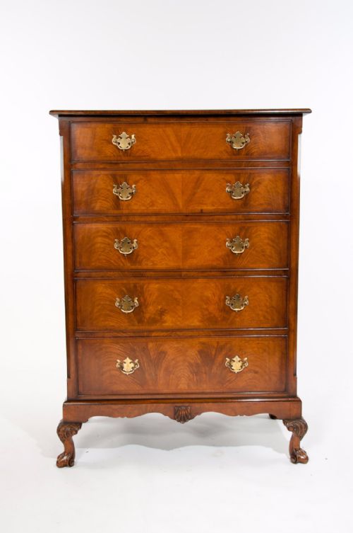 fig 9. A Good Antique Walnut Tall Chest of Drawers
