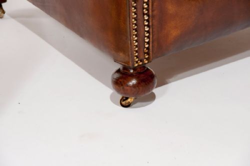 fig 3. Fine Pair Of Antique Leather Club Armchairs