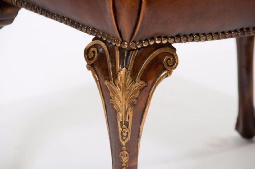 fig 2. An Attractive Antique Walnut and Gilt Leather