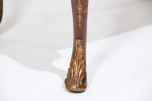 fig 3. An Attractive Antique Walnut and Gilt Leather