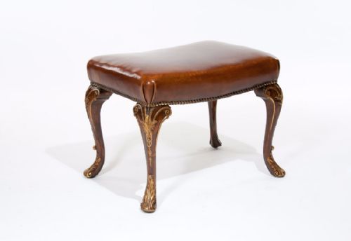 fig 4. An Attractive Antique Walnut and Gilt Leather