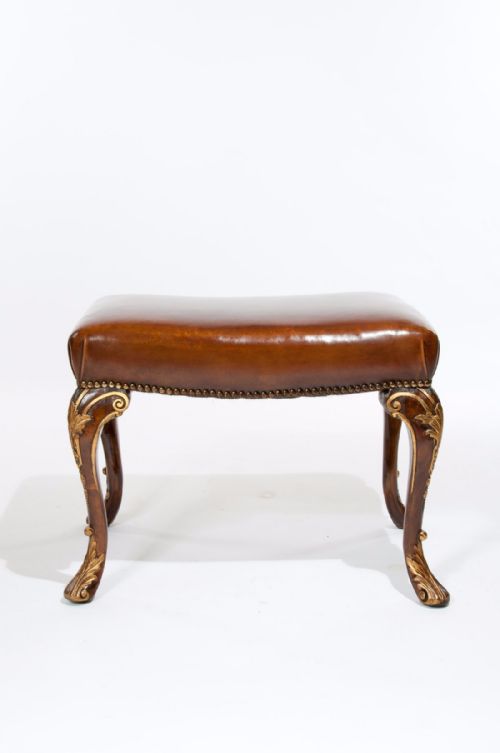 fig 5. An Attractive Antique Walnut and Gilt Leather