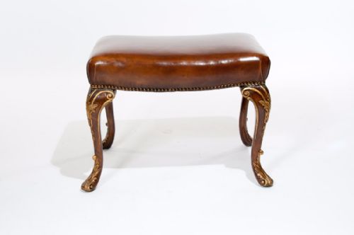 fig 8. An Attractive Antique Walnut and Gilt Leather