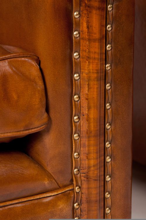 fig 6. A Quality Pair of Leather Art Deco Armchairs