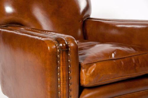 fig 9. A Quality Pair of Leather Art Deco Armchairs