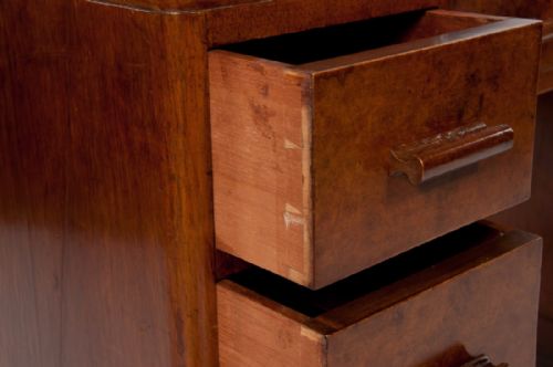 fig 2. Quality Shaped Art Deco Burr Walnut Desk