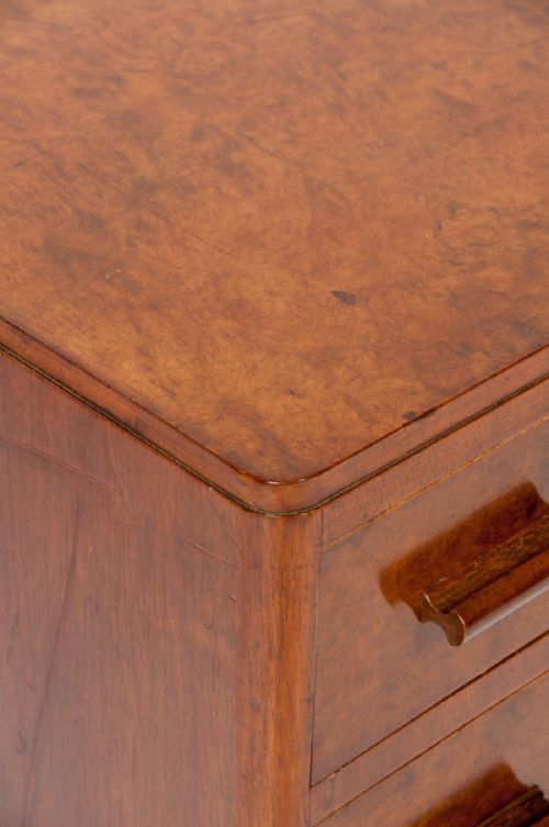 fig 3. Quality Shaped Art Deco Burr Walnut Desk