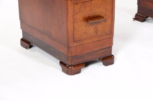 fig 4. Quality Shaped Art Deco Burr Walnut Desk