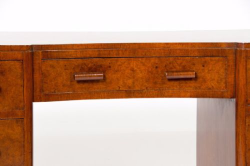 fig 8. Quality Shaped Art Deco Burr Walnut Desk