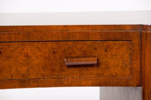 fig 10. Quality Shaped Art Deco Burr Walnut Desk