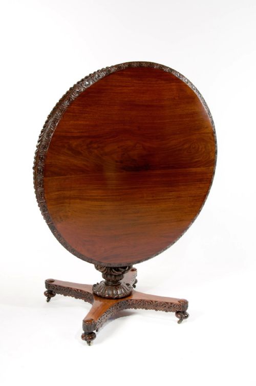 fig 1. 19th C Anglo Indian Rosewood Carved Table