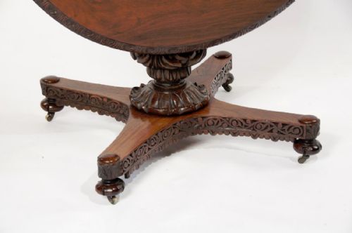 fig 2. 19th C Anglo Indian Rosewood Carved Table