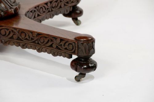 fig 6. 19th C Anglo Indian Rosewood Carved Table