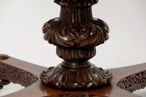 fig 7. 19th C Anglo Indian Rosewood Carved Table