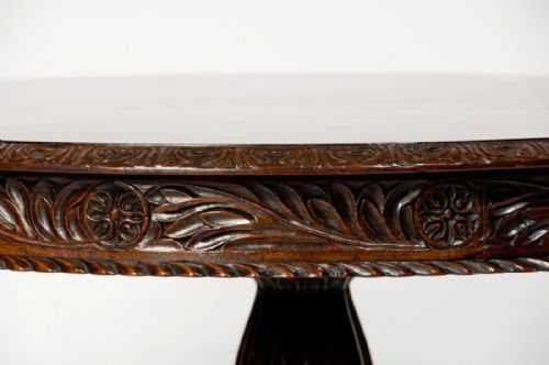 fig 10. 19th C Anglo Indian Rosewood Carved Table