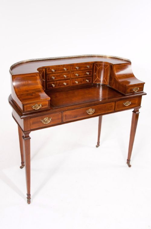 fig 1. FINE 19TH CENTURY MAHOGANY INLAID CARLTON HOUSE DESK