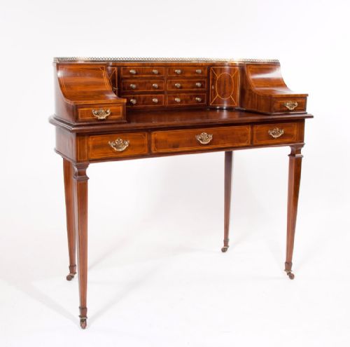 fig 3. FINE 19TH CENTURY MAHOGANY INLAID CARLTON HOUSE DESK