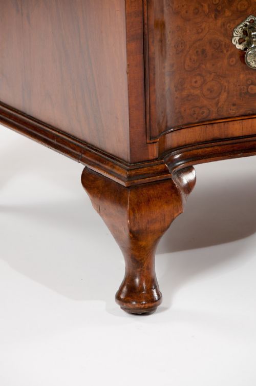 fig 4. Fine Burr Walnut Shaped Front Chest Of Drawers