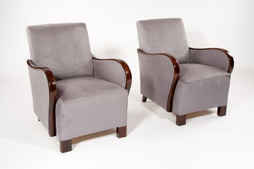 fig 1. A Good Pair of Art Deco Armchairs