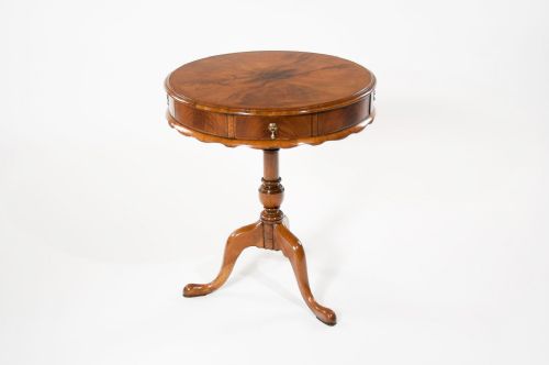 fig 2. Quality Antique Revolving Walnut Drum Table