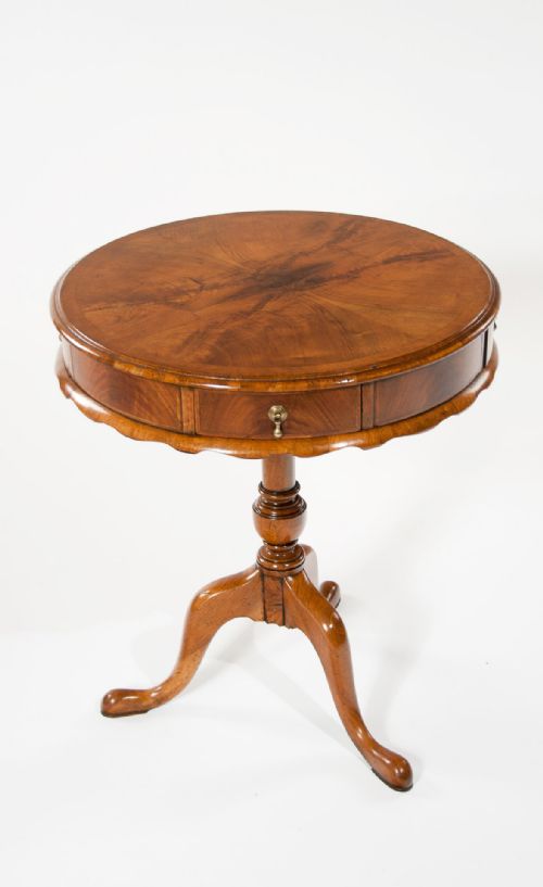 fig 3. Quality Antique Revolving Walnut Drum Table