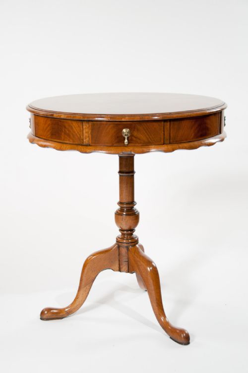 fig 4. Quality Antique Revolving Walnut Drum Table