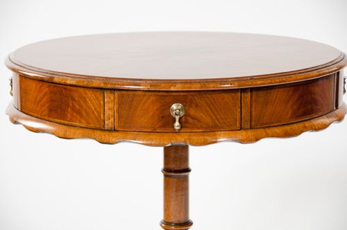 fig 8. Quality Antique Revolving Walnut Drum Table