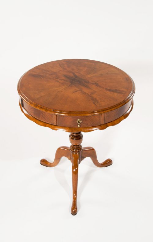 fig 10. Quality Antique Revolving Walnut Drum Table