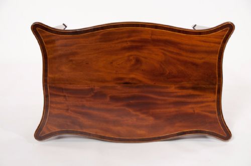 fig 11. Fine Georgian Mahogany Inlaid Serpentine Table