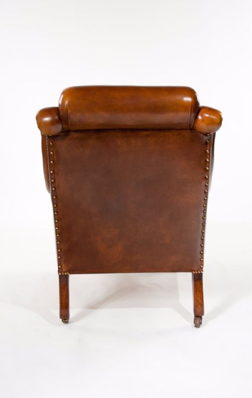 fig 11. An Attractive Antique 19th Century Walnut Leather Armchair