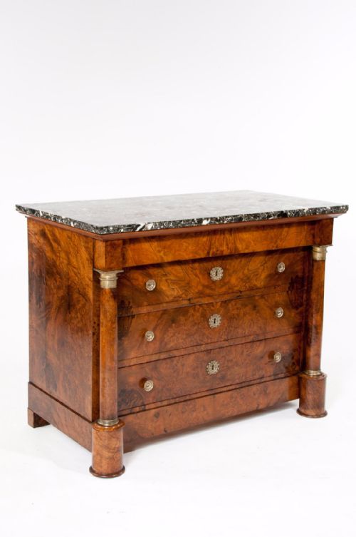 fig 2. A Fine 19Th Century Burr Walnut Empire Commode