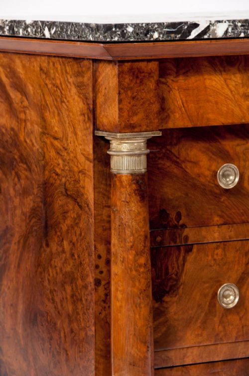 fig 5. A Fine 19Th Century Burr Walnut Empire Commode