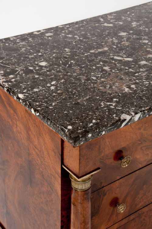 fig 6. A Fine 19Th Century Burr Walnut Empire Commode