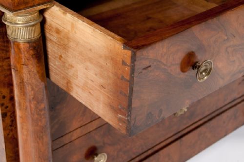 fig 7. A Fine 19Th Century Burr Walnut Empire Commode